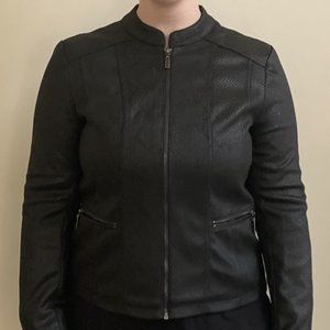 Alfani Small (Black) - Faux Leather Jacket